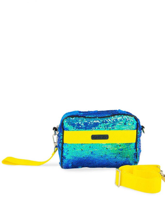 Beauty Bag Paillettes Azzurra Quitto Bags