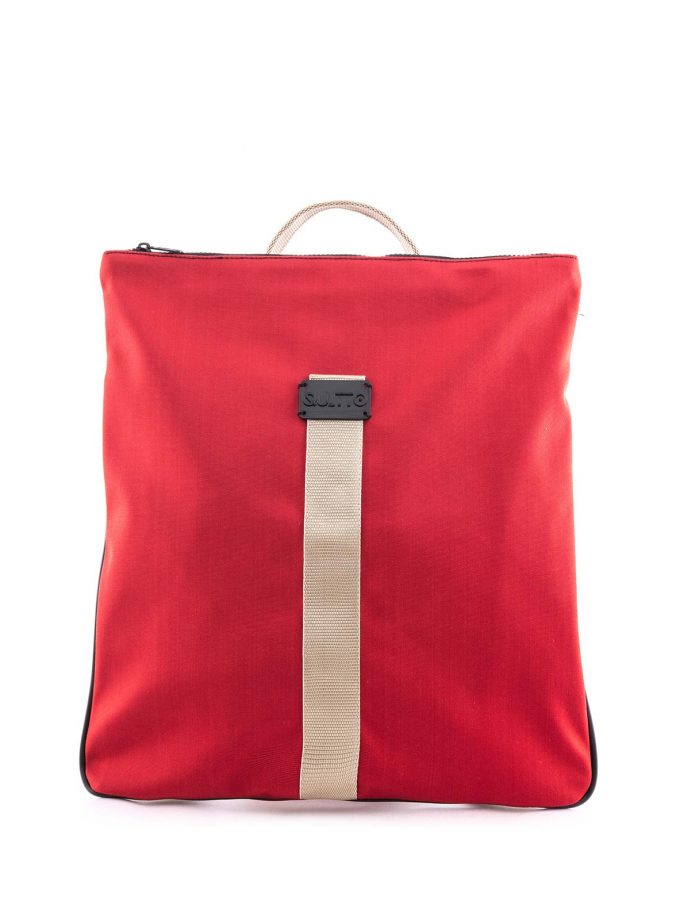 Laptop Backpackc Red Front Quittobags Made in Italy