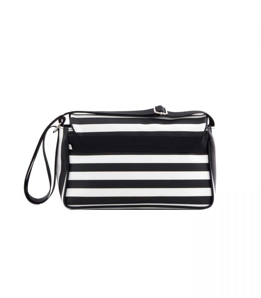 Baguette Black White Stripes - Retro Quittobags Made in Italy